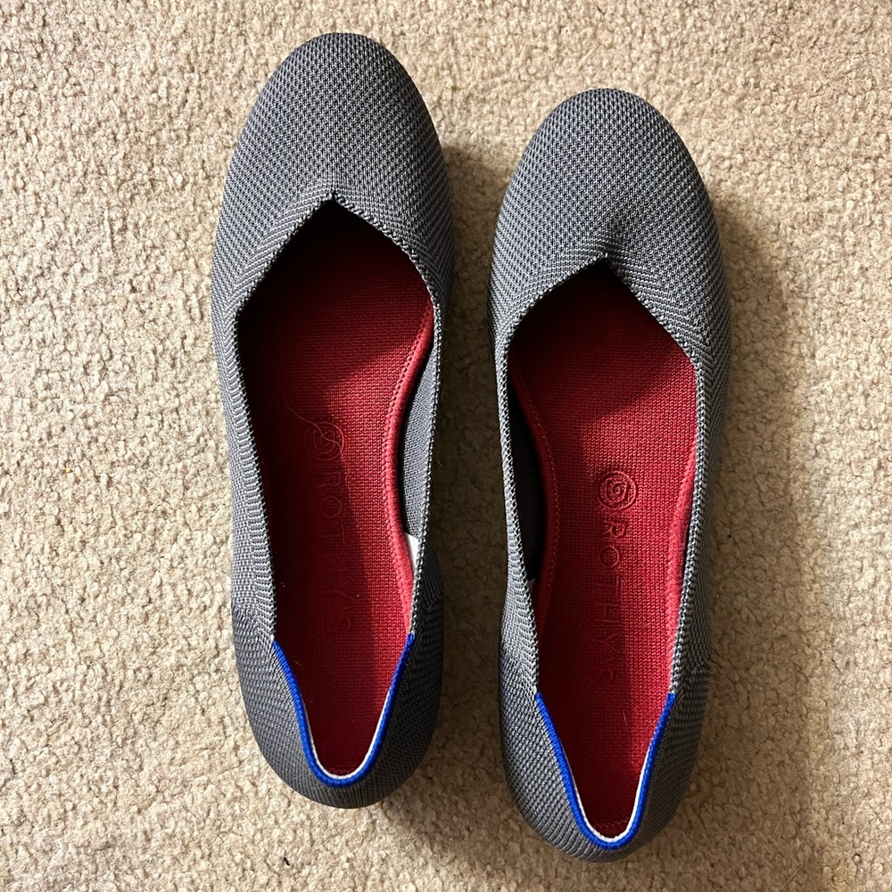 Gray Rothy Ballet Flats size 10